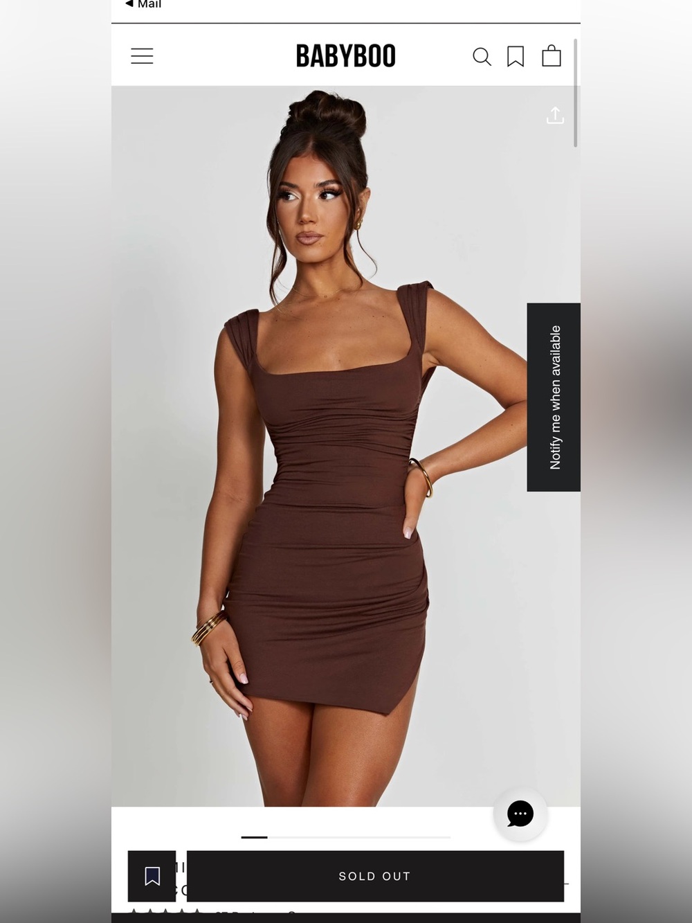 Ria mini dress chocolate